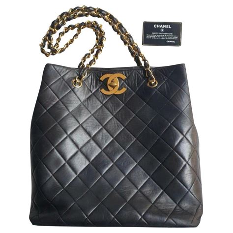 chanel vintage shoulder tote|authentic chanel shoulder bag.